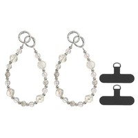 2Er-Set Perlen Handy-AnhäNger (15Cm, Klar) FüR Pearl Handy-Lanyard