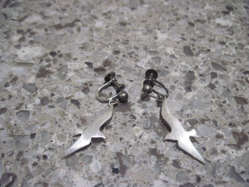 Vintage International Sterling Seagull Bird Earrings