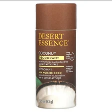 Desert Essence Coconut Deodorant Stick 2.25 oz Aluminum-Free Natural Protection