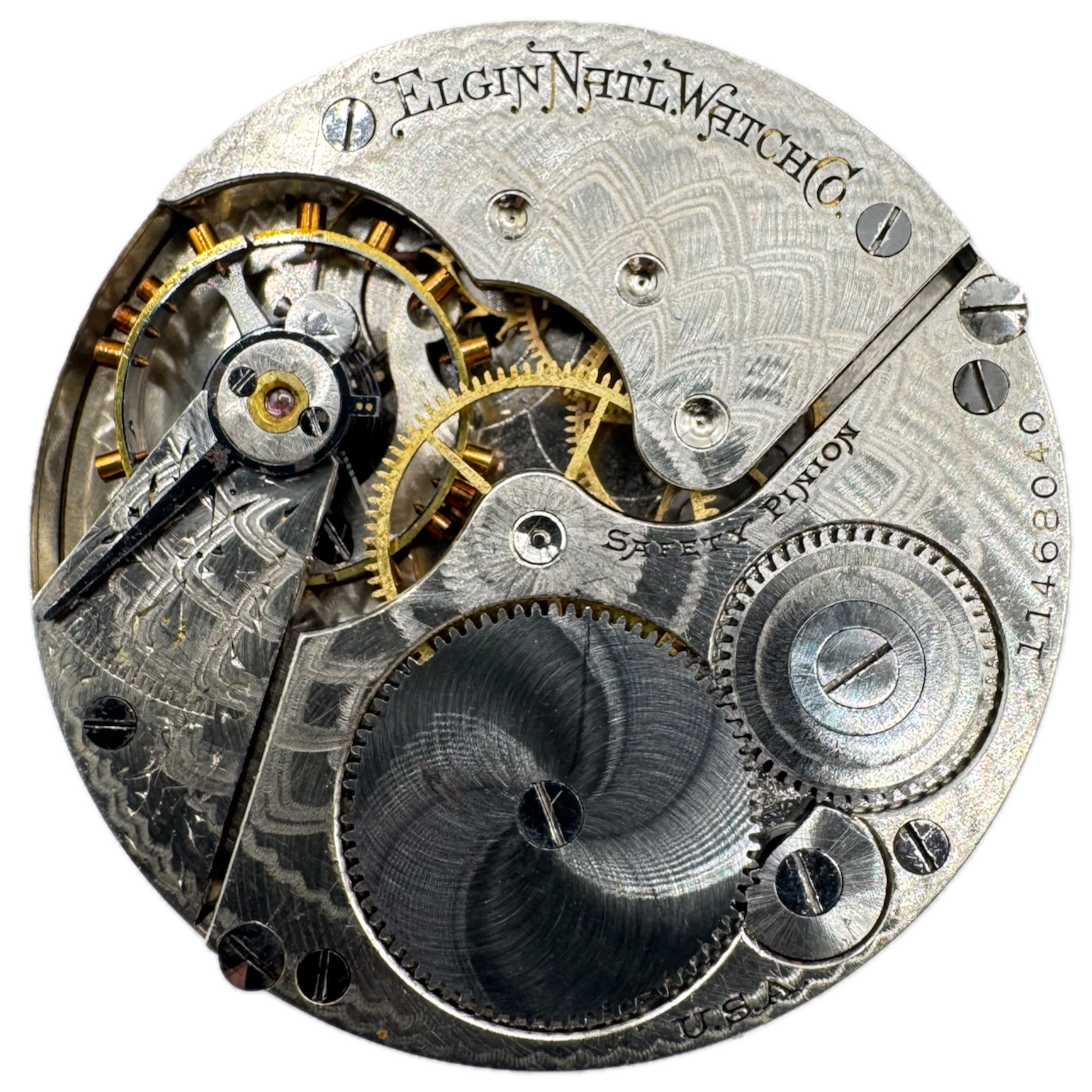 Antique 16 Size Elgin 7 Jewel Mechanical Hunter Pocket Watch Movement 290 USA