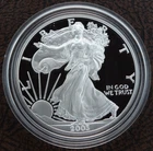 2003-W Proof American Silver Eagle Dollar $1 US Mint Bullion Missing Box & COA