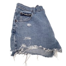 Wrangler Premium Quality Distressed Denim Cutoff Shorts Blue Mens 34 1096FXVDB