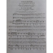 Doche J. D. Tyrolienne Song Piano Or Harp Ca1820