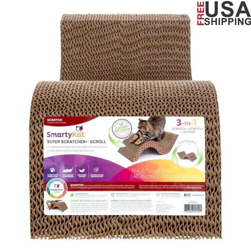 Cat Scratching Pad Catnip Infused Multi Angle Scratcher Happy Healthy Cats New