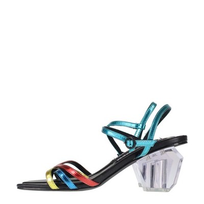 Sixtyseven Damen Schuhe Sandalen Gr. 38 Mehrfarbig Leder Sommer Sandaletten