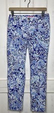 Lilly Pulitzer Kelly Skinny Ankle Pant Royal Purple 60 Animals Stretch Resort 2