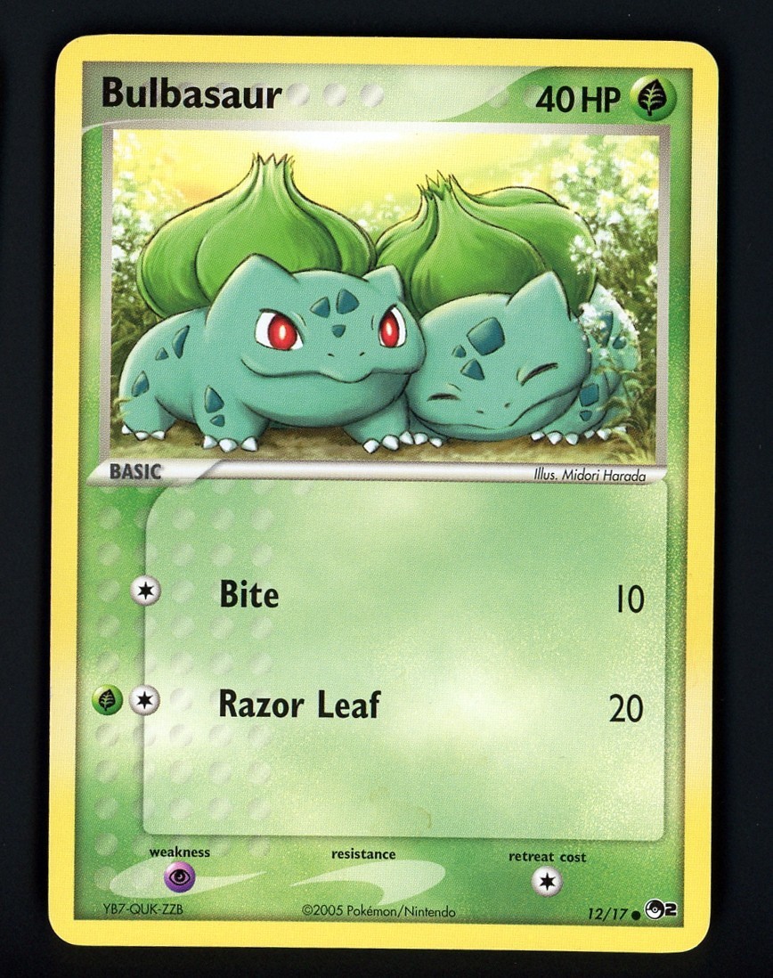 Bulbasaur DMG 12/17 - Pop Series 2 🏝️ Pokemon 2005