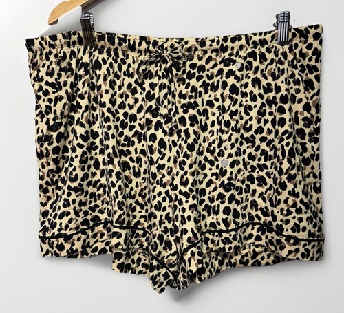 Auden Cloud Knit Sleep Shorts XXL Leopard Print Soft Modal Lounge Pajamas - Picture 1 of 7