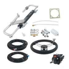 90HP Hydraulic Outboard Steering Kit Marine Boat Hydraulic Steering System USA