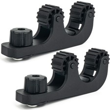 Kayak Paddle Holder - Track Mount Accessories for Fishing, 2 Pack, Black