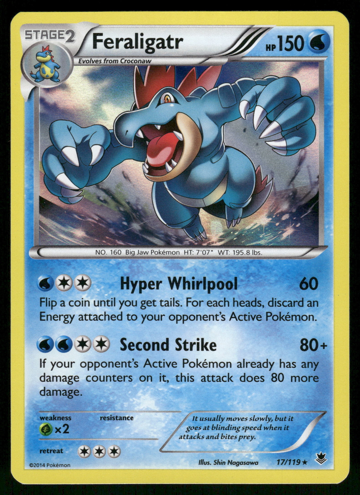 Feraligatr Holo 17/119 XY - Phantom Forces Pokemon