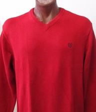 NWT Chaps V-Neck Sweater Knit Sweater Red Size XL 