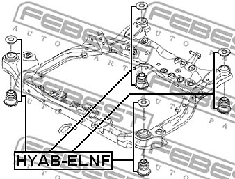 HYAB-ELNF FEBEST Mounting, axle beam for HYUNDAI,HYUNDAI (BEIJING),KIA