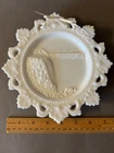 WESTMORELAND NIAGARA FALLS MILK GLASS WATERFALL LATTICE WALL HANGING PLATE VTG