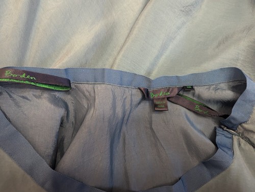 Boden Damen blau Seide gefüttert A-Linie Volant Schlag Rock Größe 10 gebraucht, in einwandfreiem Zustand - Bild 8 von 8