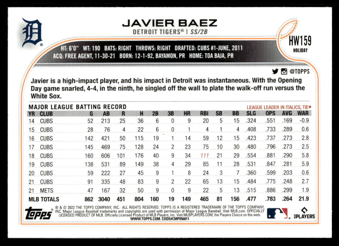 Babii セット 2015 Topps Series 1 Javier Baez Rookie Card RC #315 Chicago