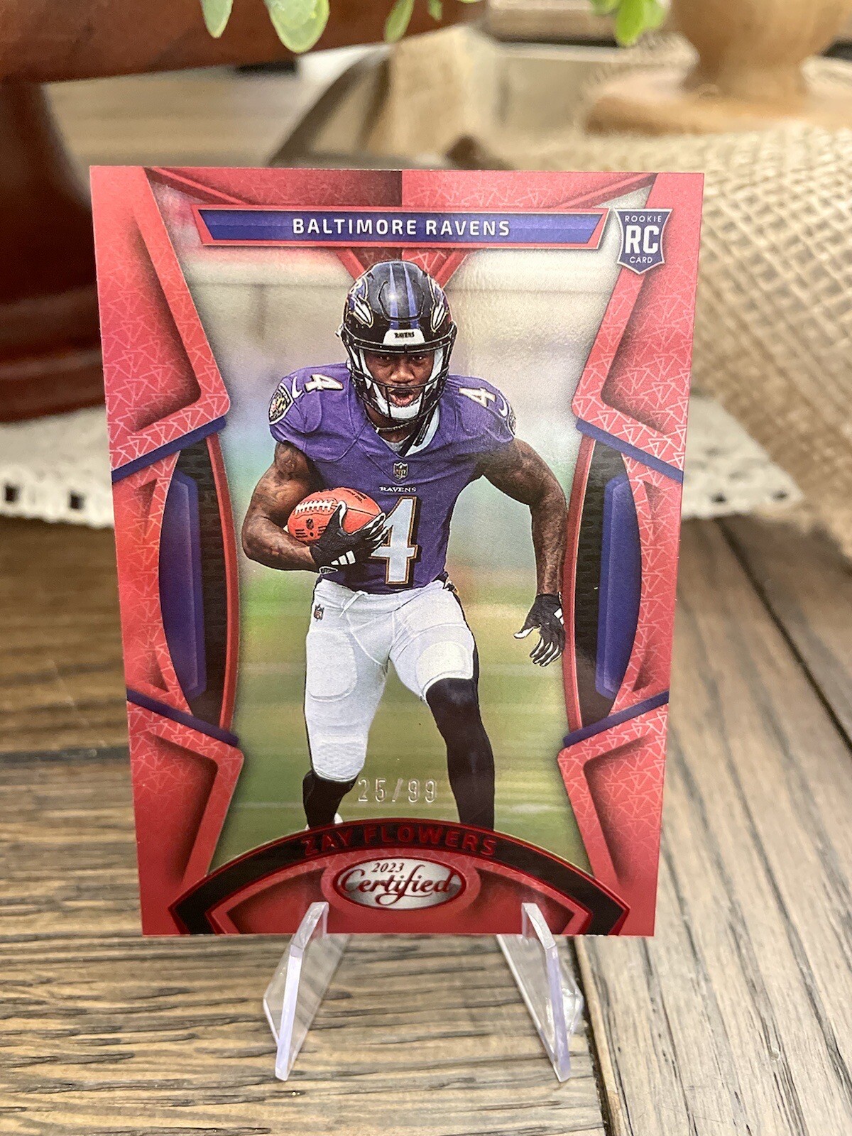 2023 Panini Certified Zay Flowers Rookies Red  /99  (RC) Baltimore Ravens
