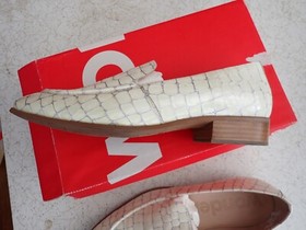 WONDERS WOMEN'S  BORDELLE - WHITE CROC - SIZE 41 - EXCELLENT USED COND.