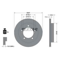 Textar 2X Bremsscheibe 92076400