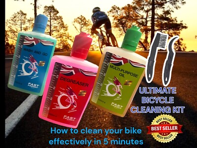 Fahrradpflegeset - Öl, Shampoo, Entfetter, - Fast Freddy Free Brush 100ml x 3