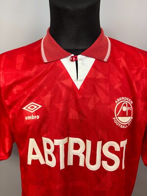 正規品 アバディーン 90s ユニフォーム ABERDEEN 1990 1991 HOME SHIRT FOOTBALL SOCCER JERSEY UMBRO MENS