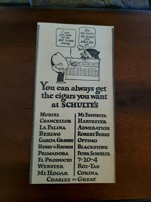 A Schulte Cigars Advertisement Ad New York American Newspaper July 1926 Listing3