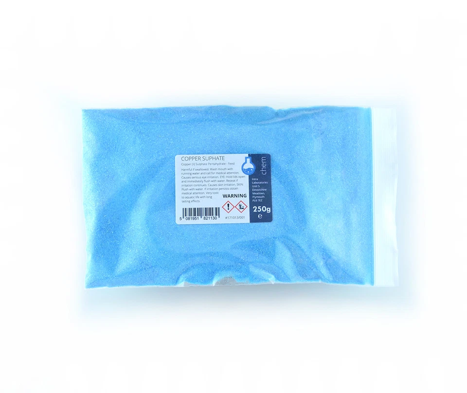INTRALABS COPPER SULPHATE 250g - Animal Feed Grade Purity Copper Sulfate