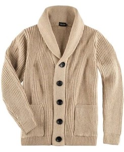 men's button collar sweater