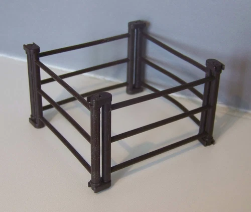 PLAYMOBIL (B8201) WESTERN - Lot of 4 Vintage Ranch Brown Barriers