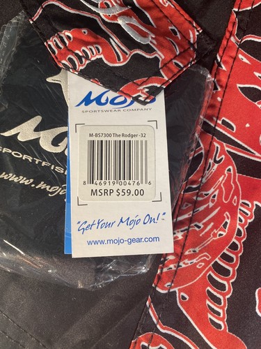 NWT Mojo Sportswear Mens Size 32 Board Shorts Swim Trunks Red/Blue - Picture 10 of 10