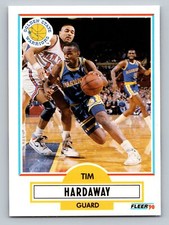 1990-91 Fleer #63 Tim Hardaway RC Rookie Golden State Warriors