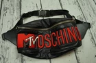 Used MOSCHINO H&MOSCHINO H&M black oversized fanny pack bag Waist Bag DESTROYED