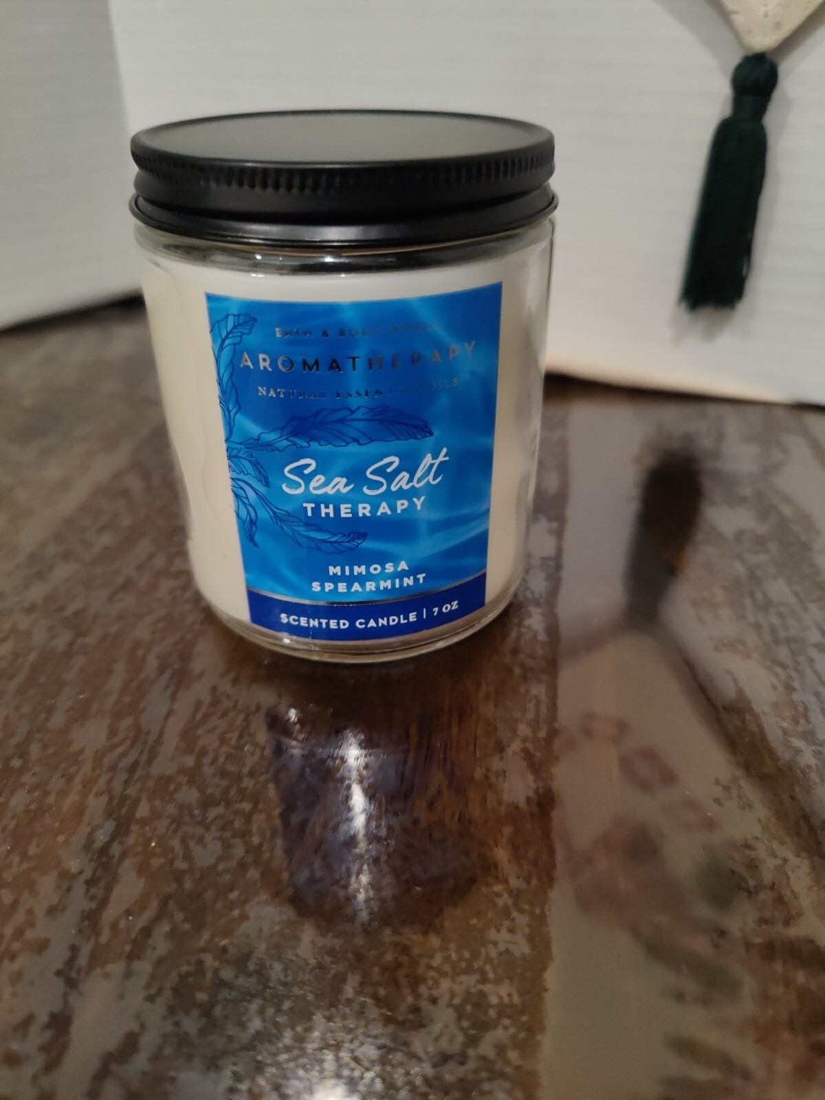 Bath & Body Works Mimosa Spearmint Sea Salt Therapy Single Wick Candle