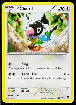 Chatot XY - BREAKthrough #128/162 Rare | eBay