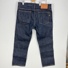 Brave Star Jeans 35 Blue Slim Straight Button Fly Selvedge Denim Made in USA