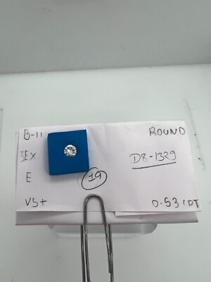 Lab grown 0.53 Ct VS+ Clarity E Color Loose Diamond Round