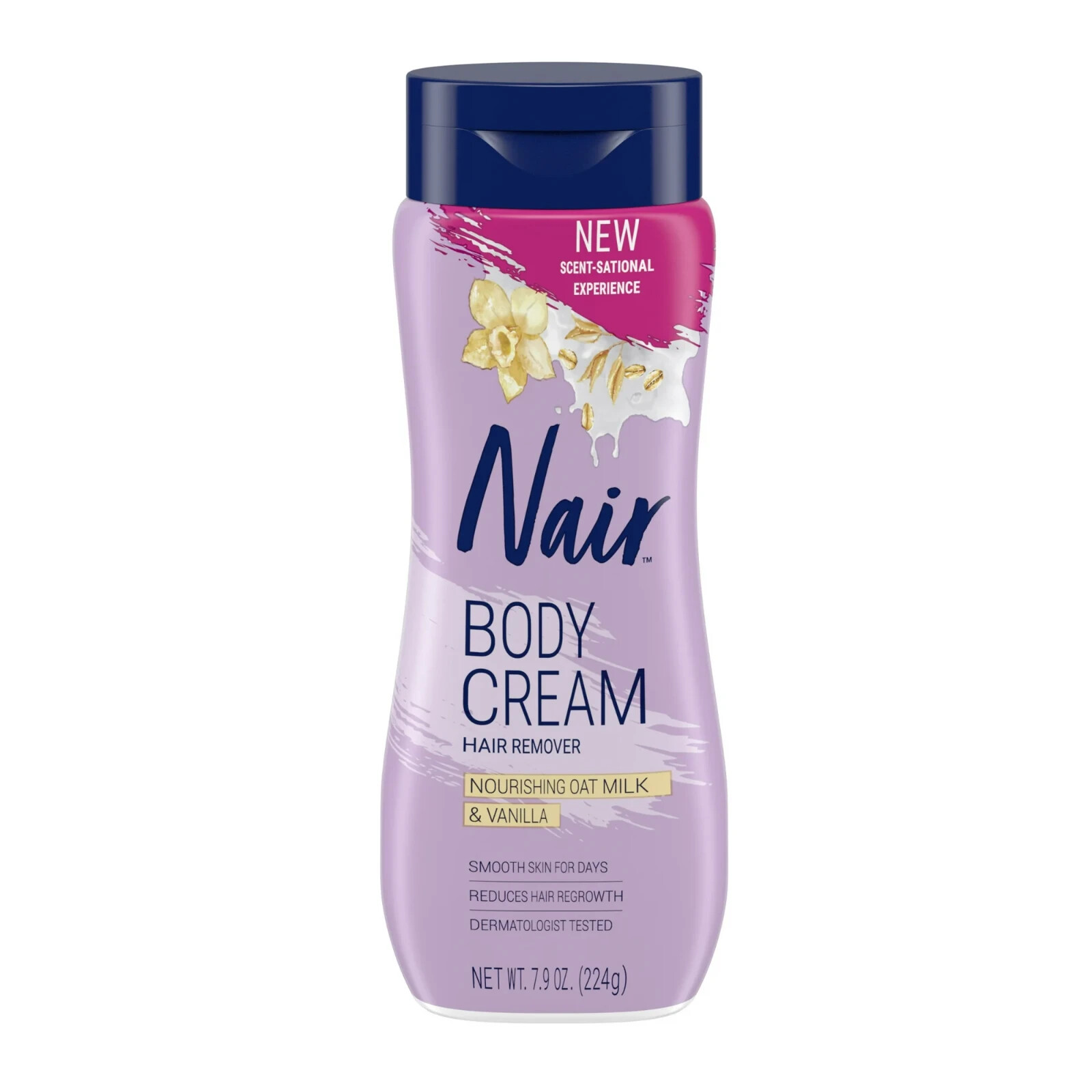 Nair Body Cream Hair Remover, Oat Milk & Vanilla, Body  Women, 7.9 oz