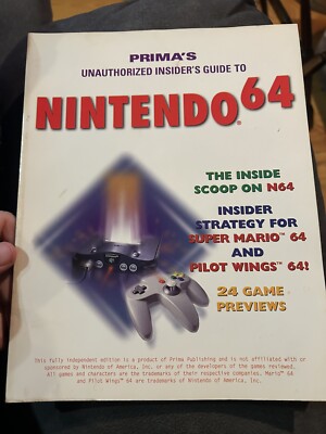Prima's Unauthorized Insider's Guide to Nintendo 64 Video Game Book 1996