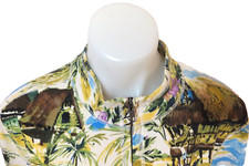 Additions by Chico's Jacket Womens 3 Full Zip Tropical Cotton Spandex XL