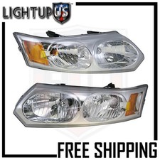 Headlights Headlamps Pair Left Right Set For 03-07 Ion Sedan