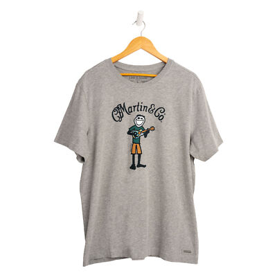 Martin Guitars Life is Good, Ukulele Logo Tee Shirt, Charcoal- 3XL