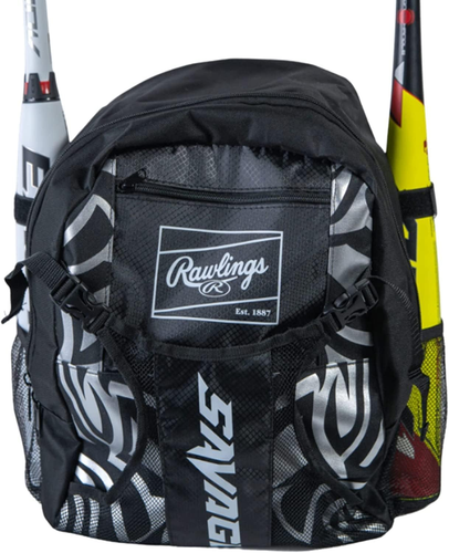 Rawlings SAVAGE Backpack Equipment Bag T-Ball/Youth Baseball & Softball Multiple