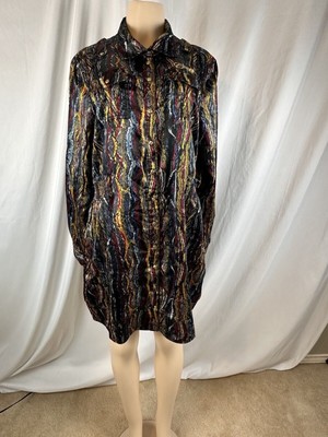 Coogi Vintage Multicolored Overall Long Sleeve Shirt 1x