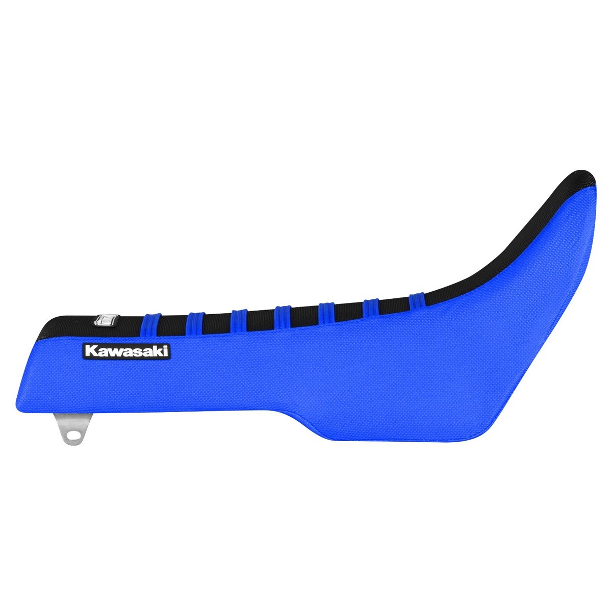 1989 KAWASAKI KDX 200 gripper seat cover TM BLUE/BLACK/TM BLUE