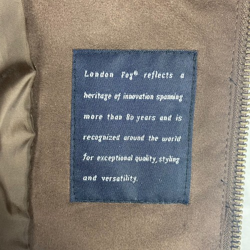 London Fog Jacket Womens Medium Petite Brown All Weather Suede Pockets Full Zip - Picture 14 of 16