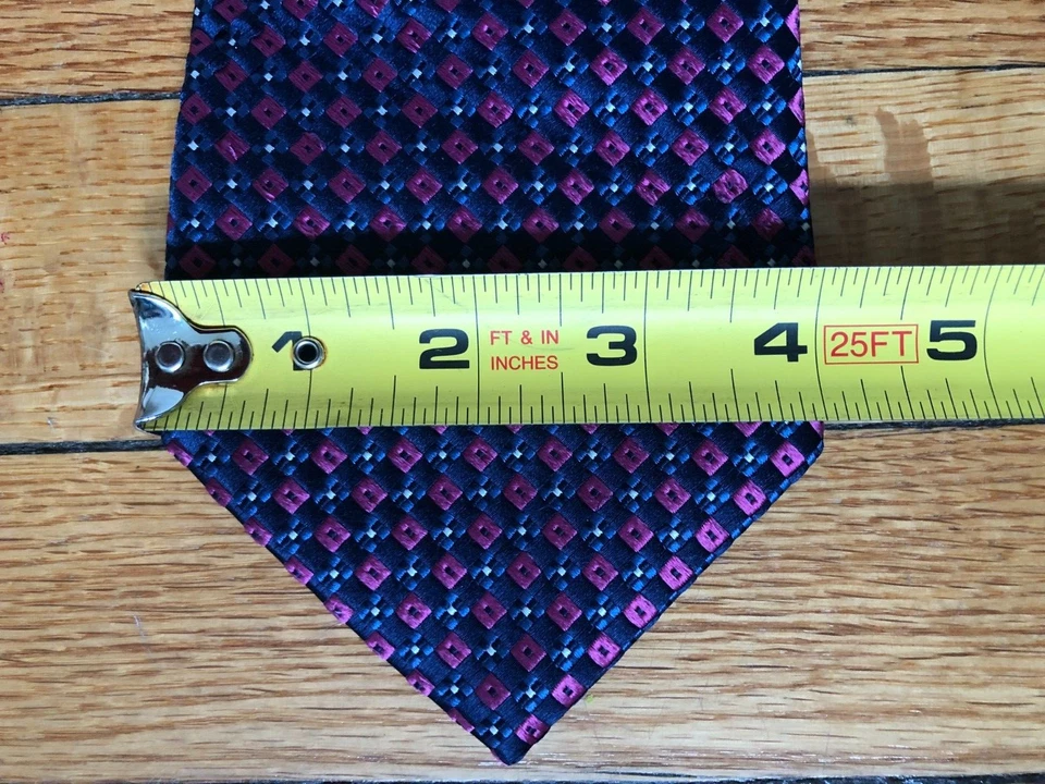 Jones New York Mens Neck tie 57"Lx4"W pink purple blue multicolor - Image 3 of 4