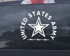 US ARMY LOGO - TRUCK WINDOW 11" DECAL - USA Soldier Sticker - Car Trucker SUV