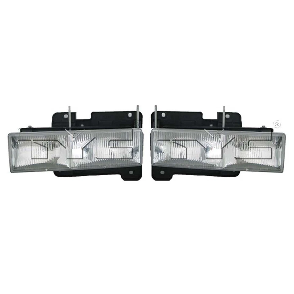 Conjunto de faros TYC izquierda y derecha 2 piezas para Chevrolet K2500 1990-2000 Foto 2 de 4