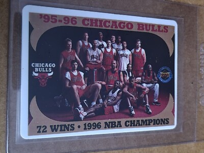 Chicago Bulls 1996 Upper Deck R&N China Porcelain Team Card NBA Champs 72 Wins