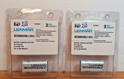 Lenmar Rechargeable DLCRV3 Batteries NEW SET OF TWO (2)